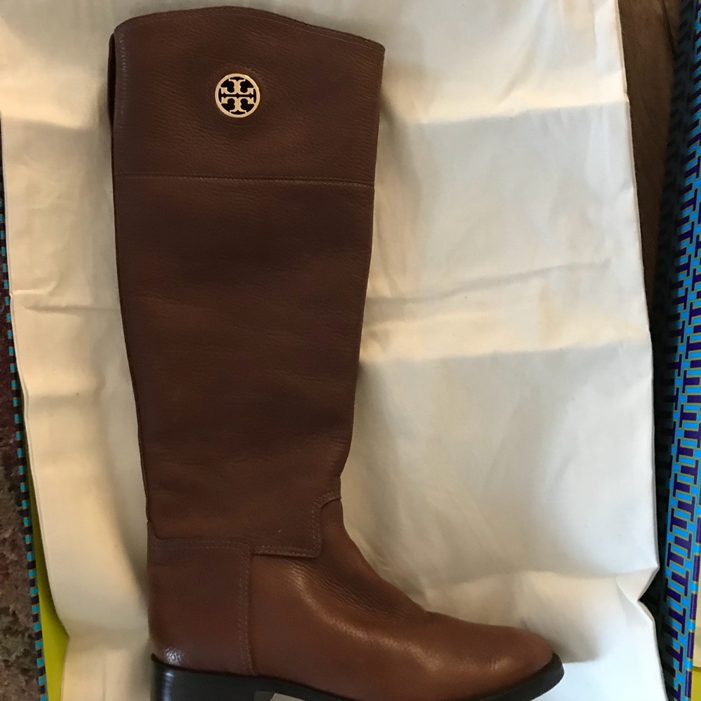 Tory Burch Junction Riding Boot (almond color)